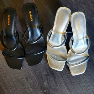 Express Double tube band heeled sandals 2pair